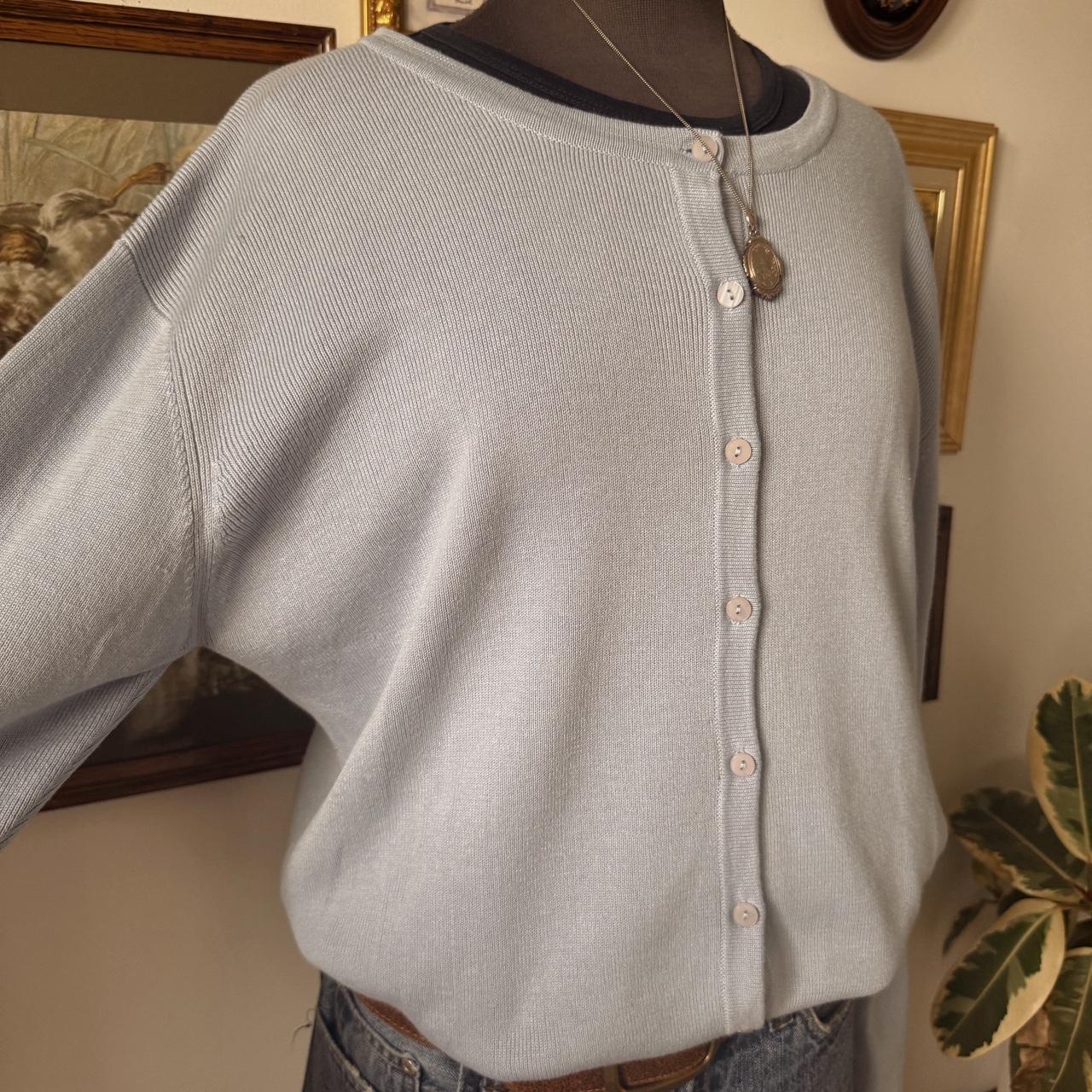 Baby blue knit cardigan (L)