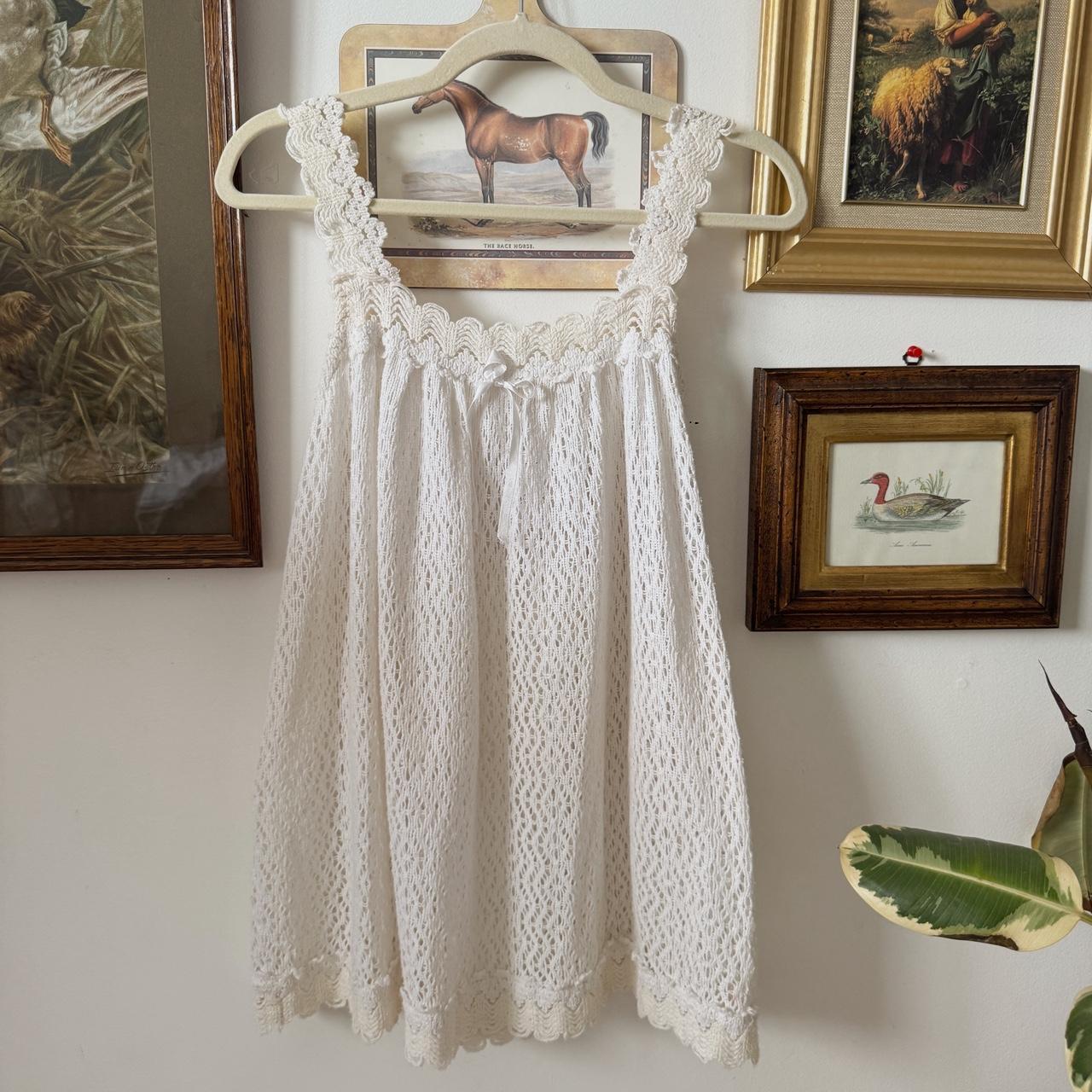 White crochet babydoll top (S)