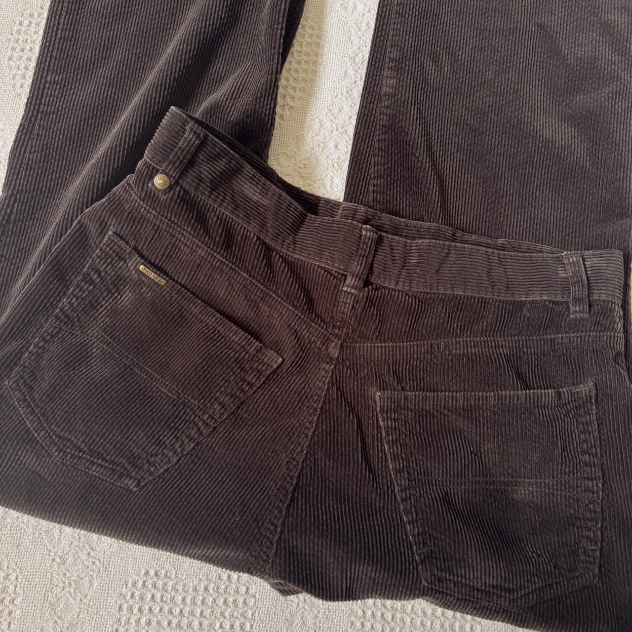 Black baggy corduroy trousers (32")