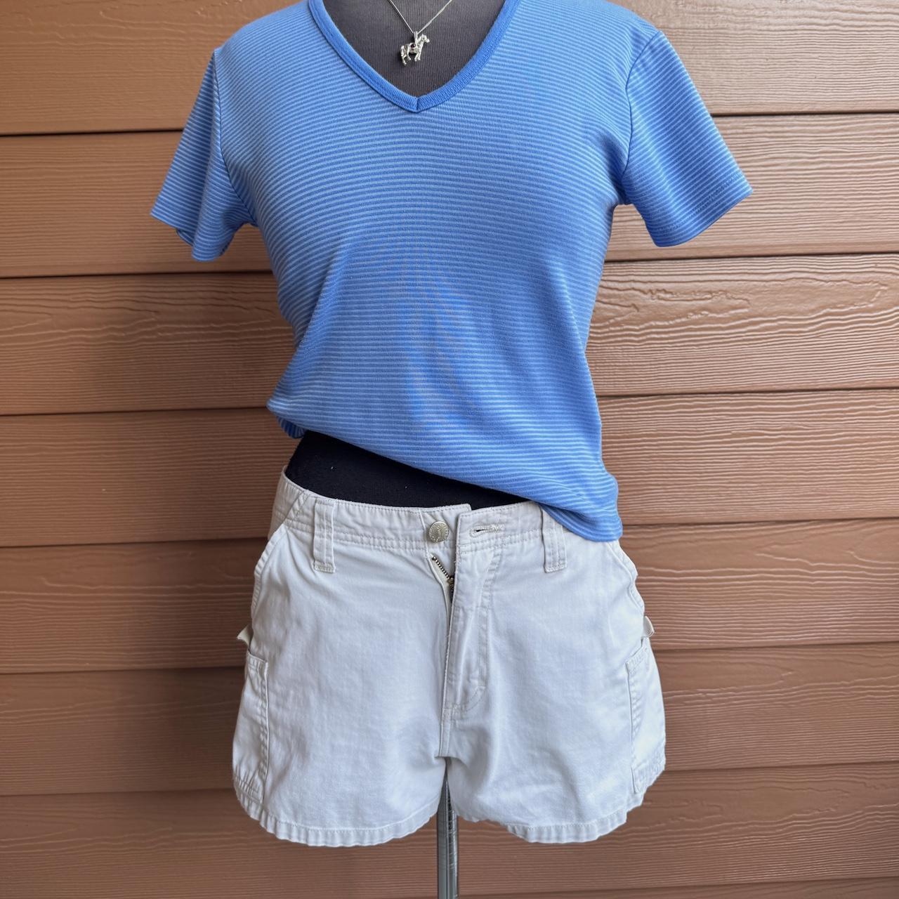 Cream cargo cotton shorts (S/M)