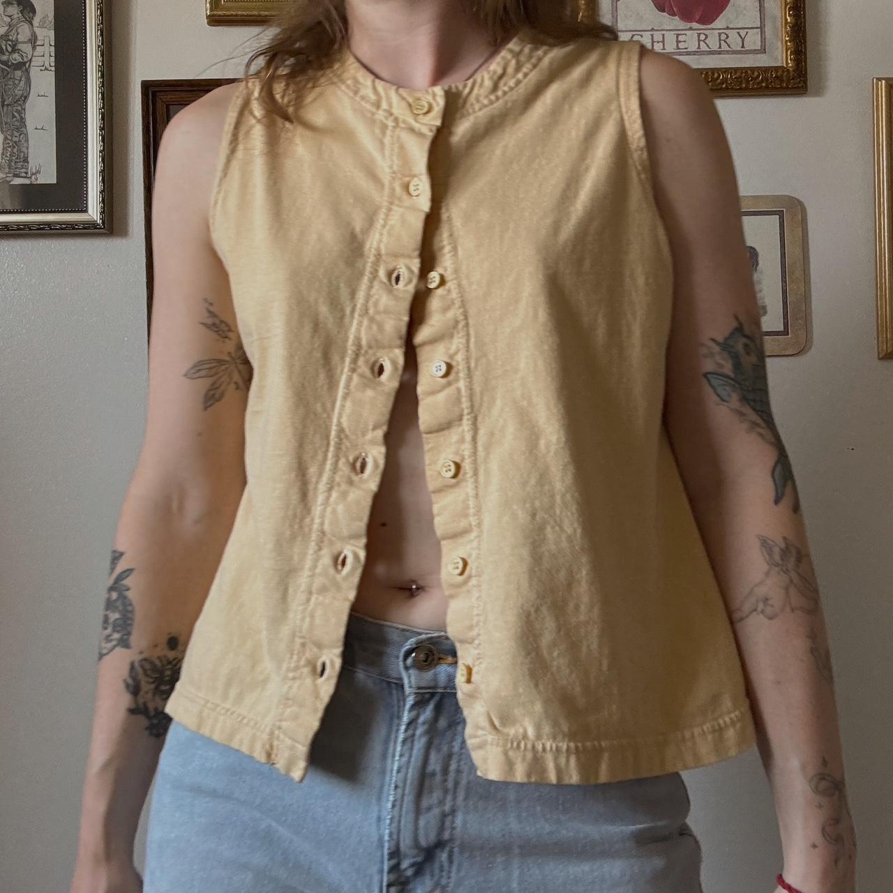 90s butter yellow tank (M)