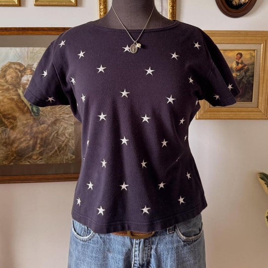 Navy star tee (L)