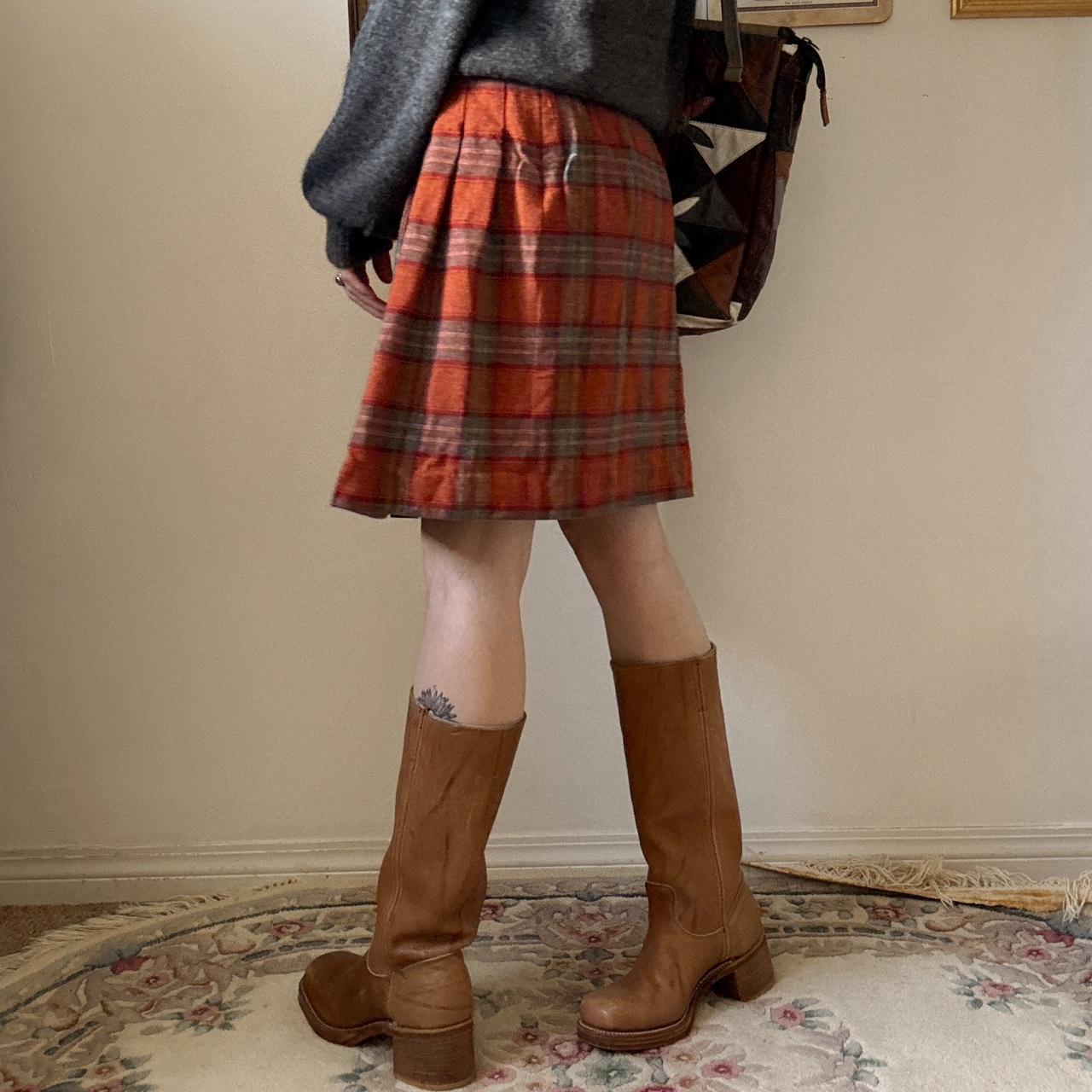 Pendleton plaid wool skirt (30")