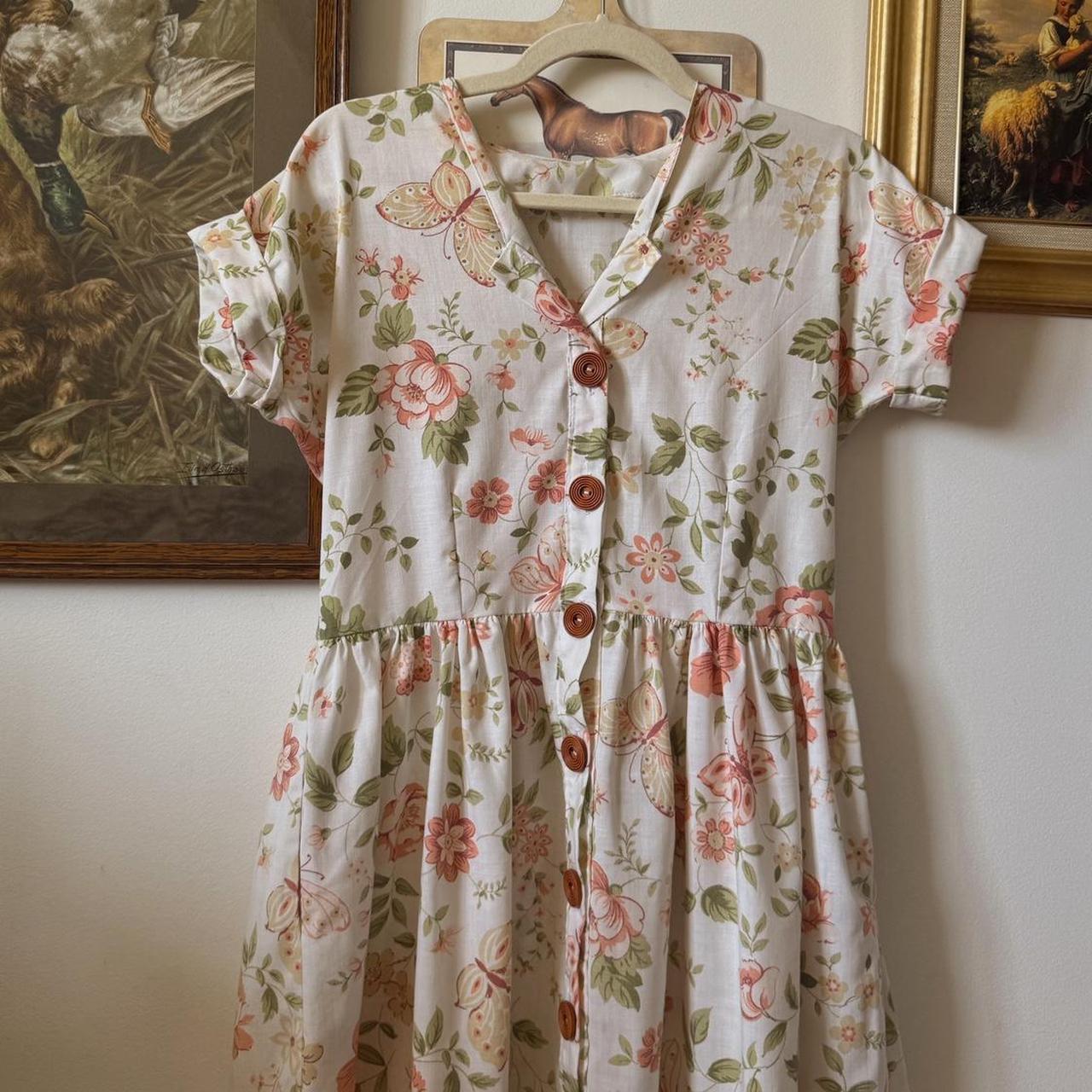 1990s butterfly maxi dress (M)