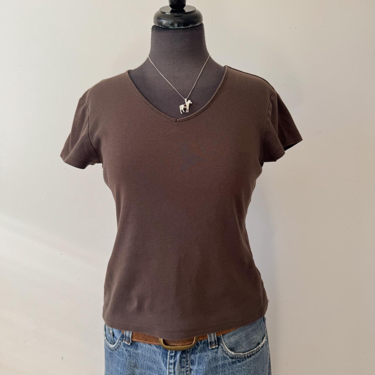 Brown cotton baby tee (M)