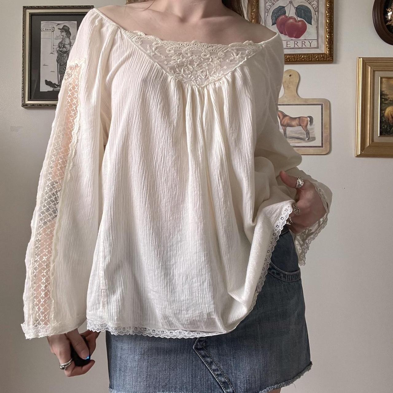 Lace boho fairy blouse (XL)