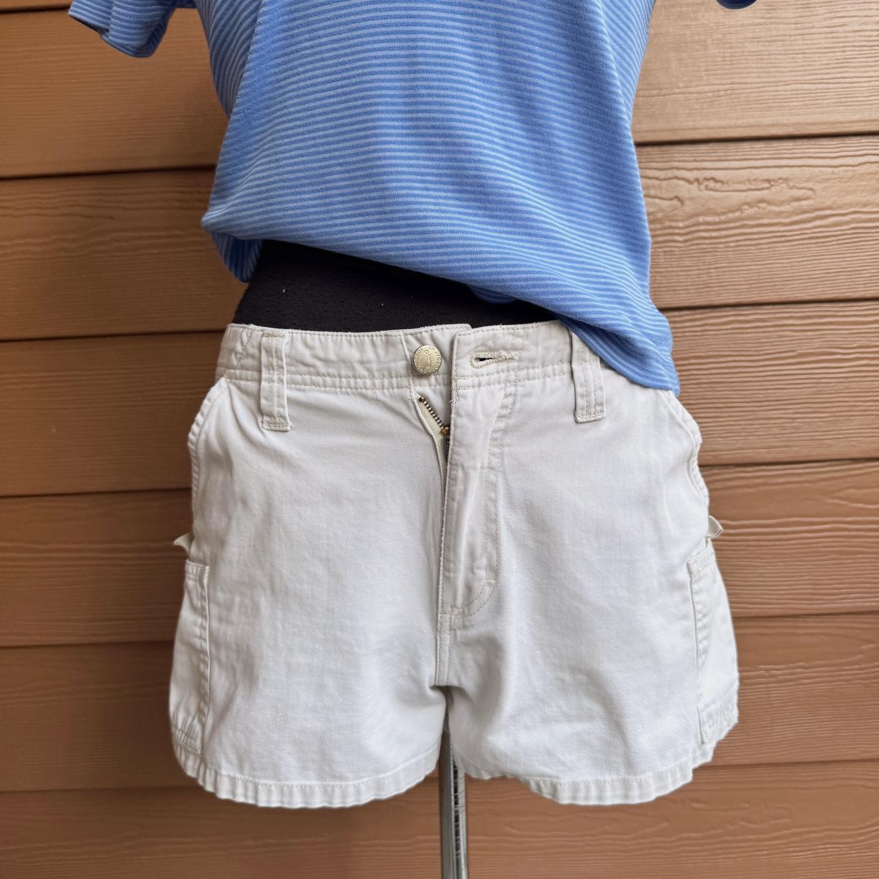 Cream cargo cotton shorts (S/M)
