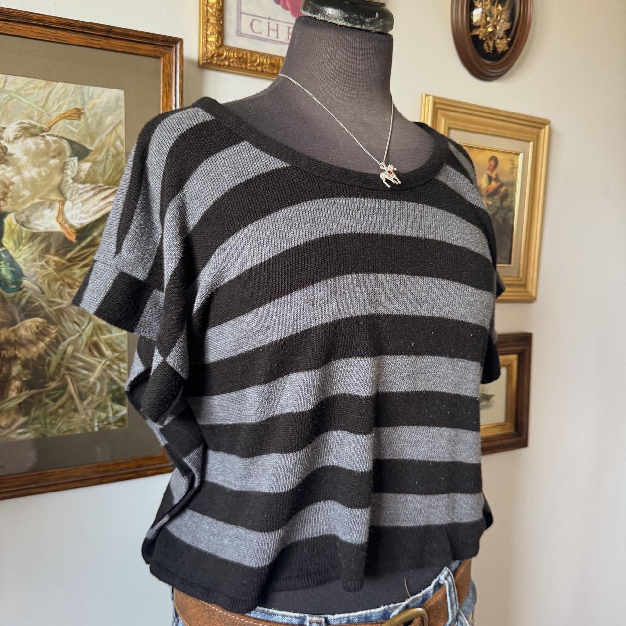 Y2K slouch striped top (M)