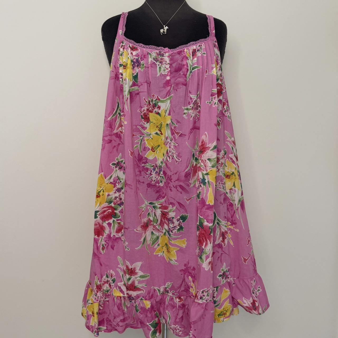 Pink Ralph Lauren floral ruffle dress (L)