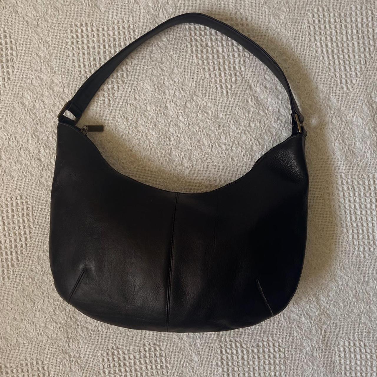 Vintage leather crescent bag