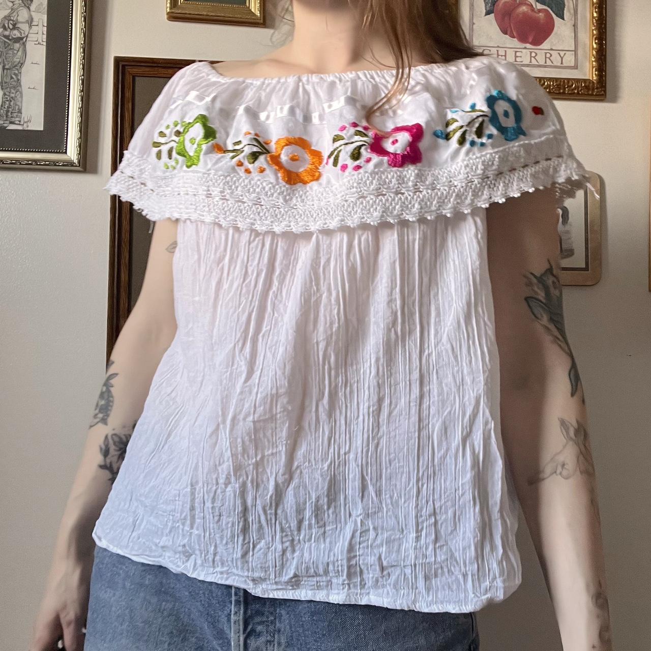 Off the shoulder flower top (M)