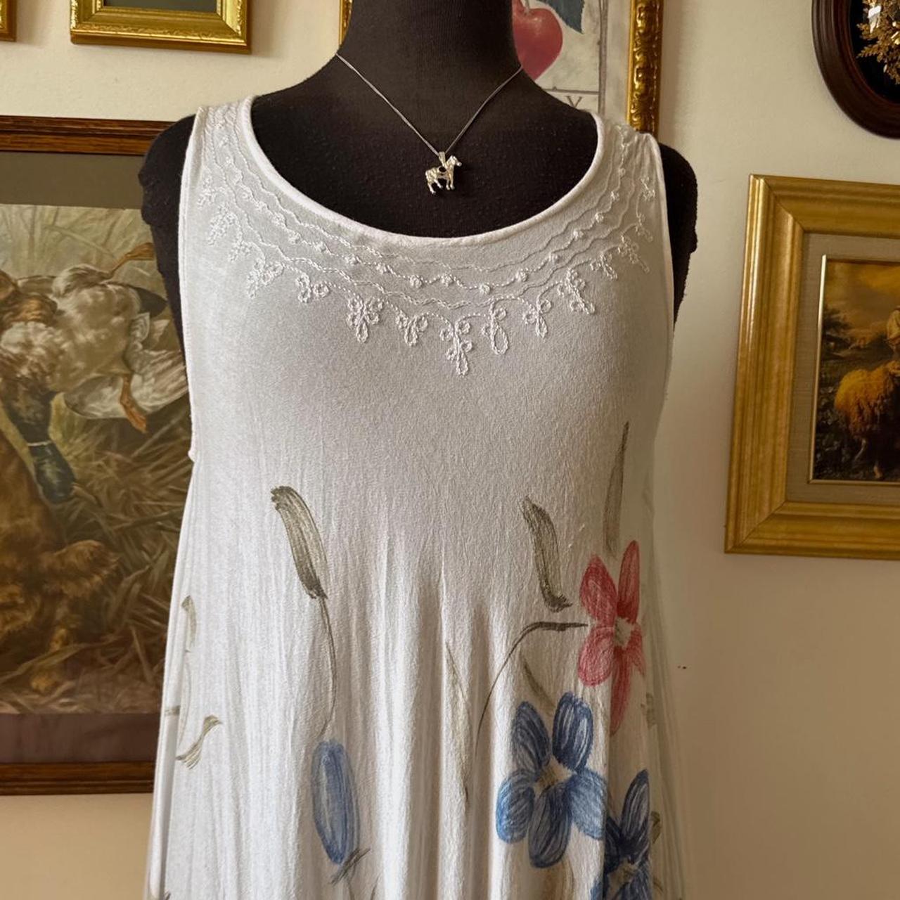 White boho fairy maxi dress (M)