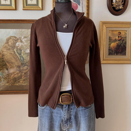 Chocolate Y2K super soft knit (S)