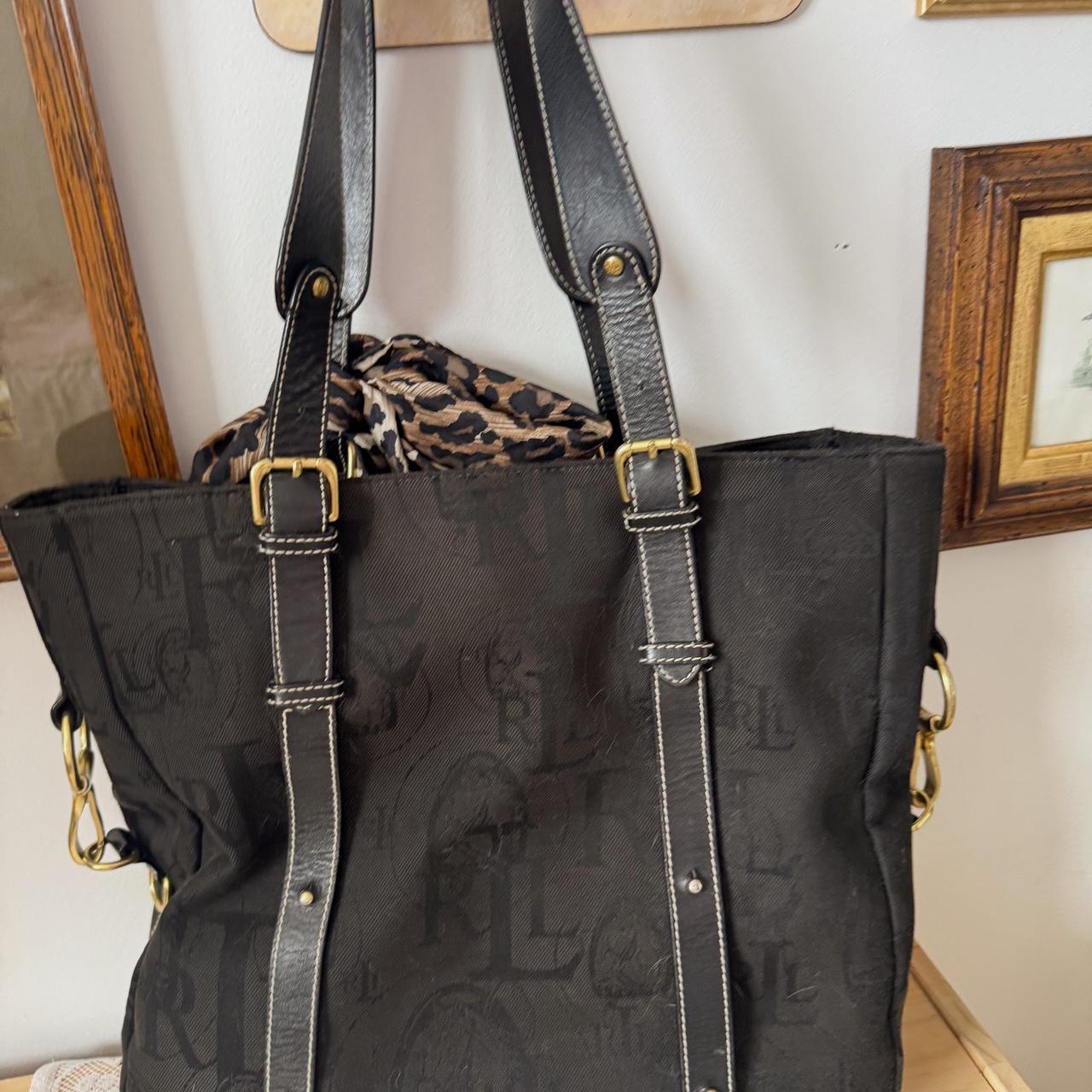 Black Ralph Lauren canvas tote bag