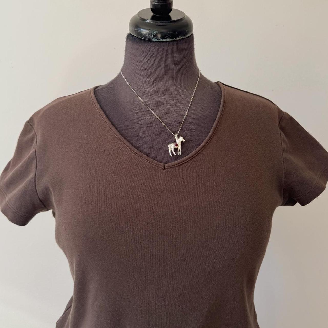 Brown cotton baby tee (M)