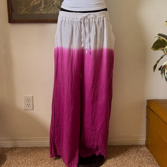 Wide leg linen pants (M/L)
