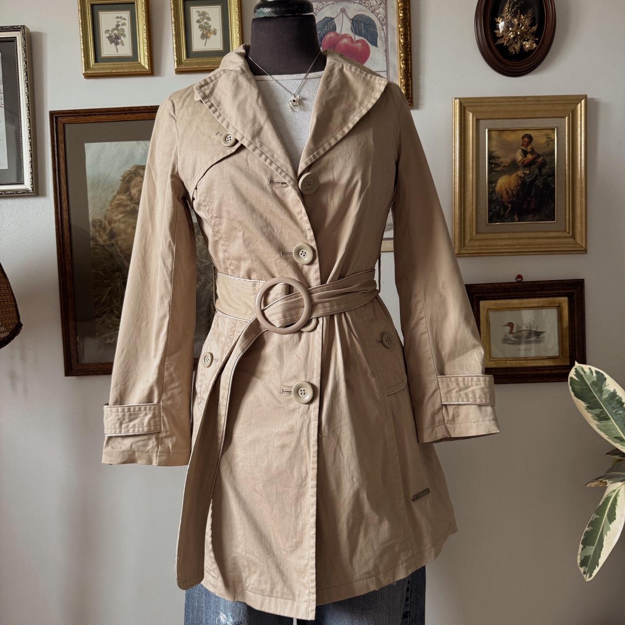 Tan belted trench coat (XS)