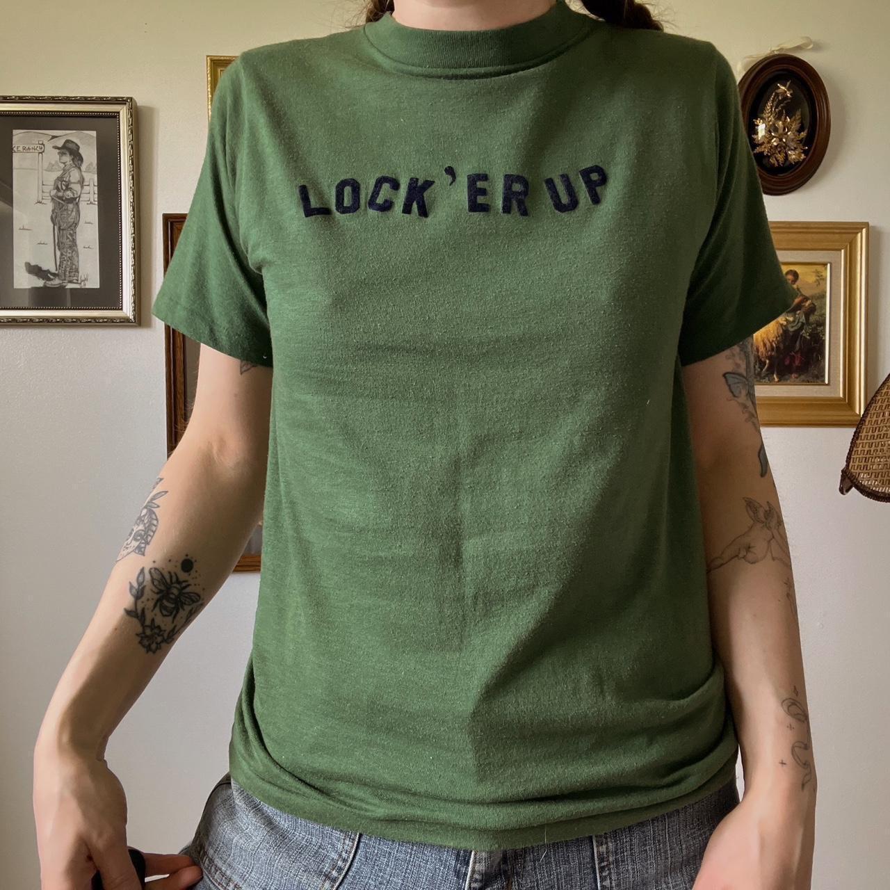 Vintage 1980s spellout tee (S)