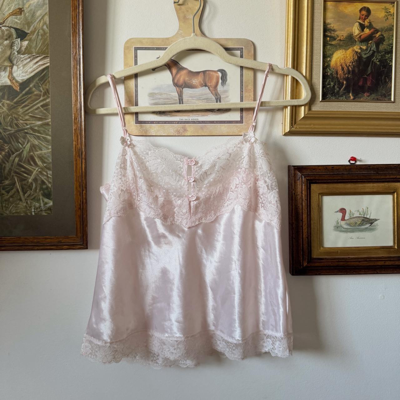 Vintage whimsical lace camisole (S)