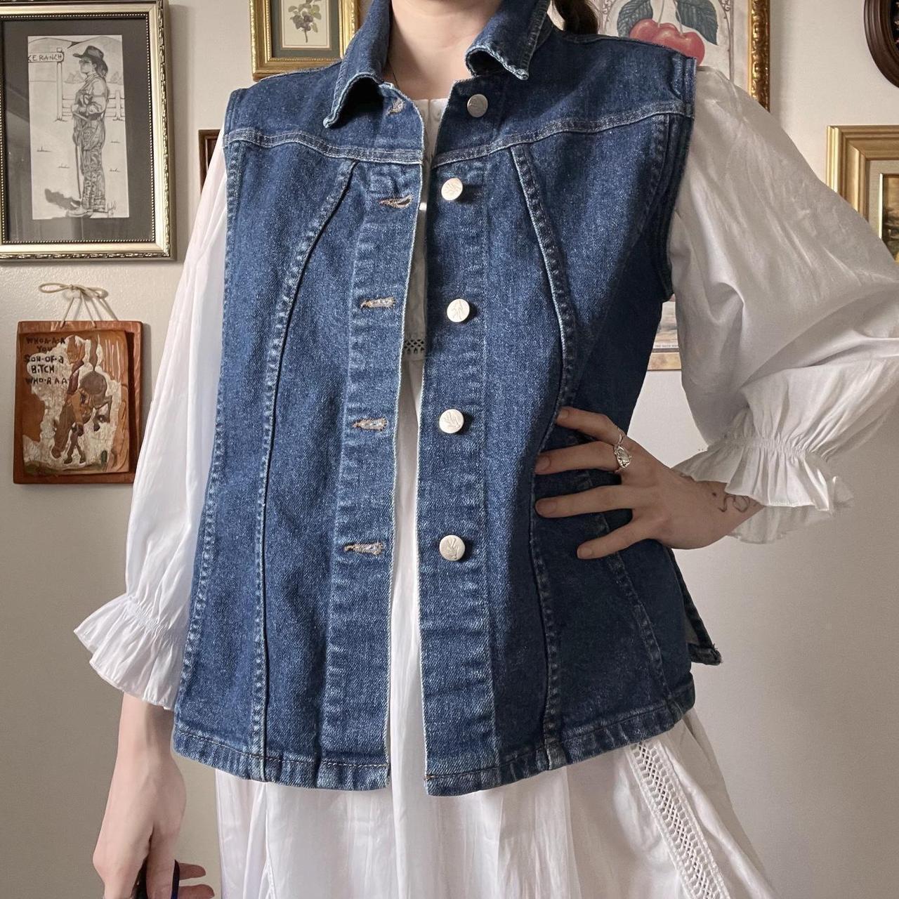 90s cowgirl denim vest (M)