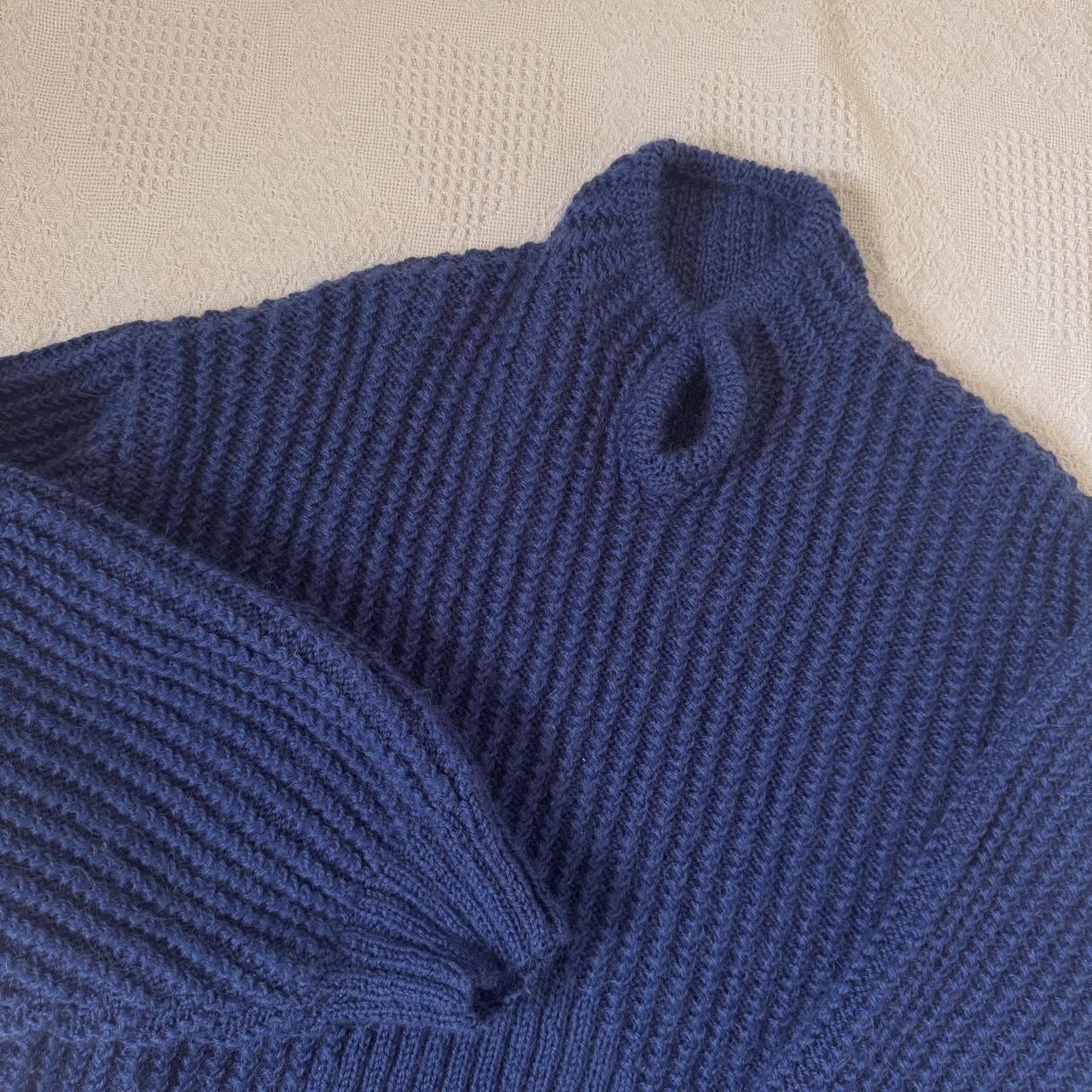 Chunky hand knit cobalt blue (M/L)