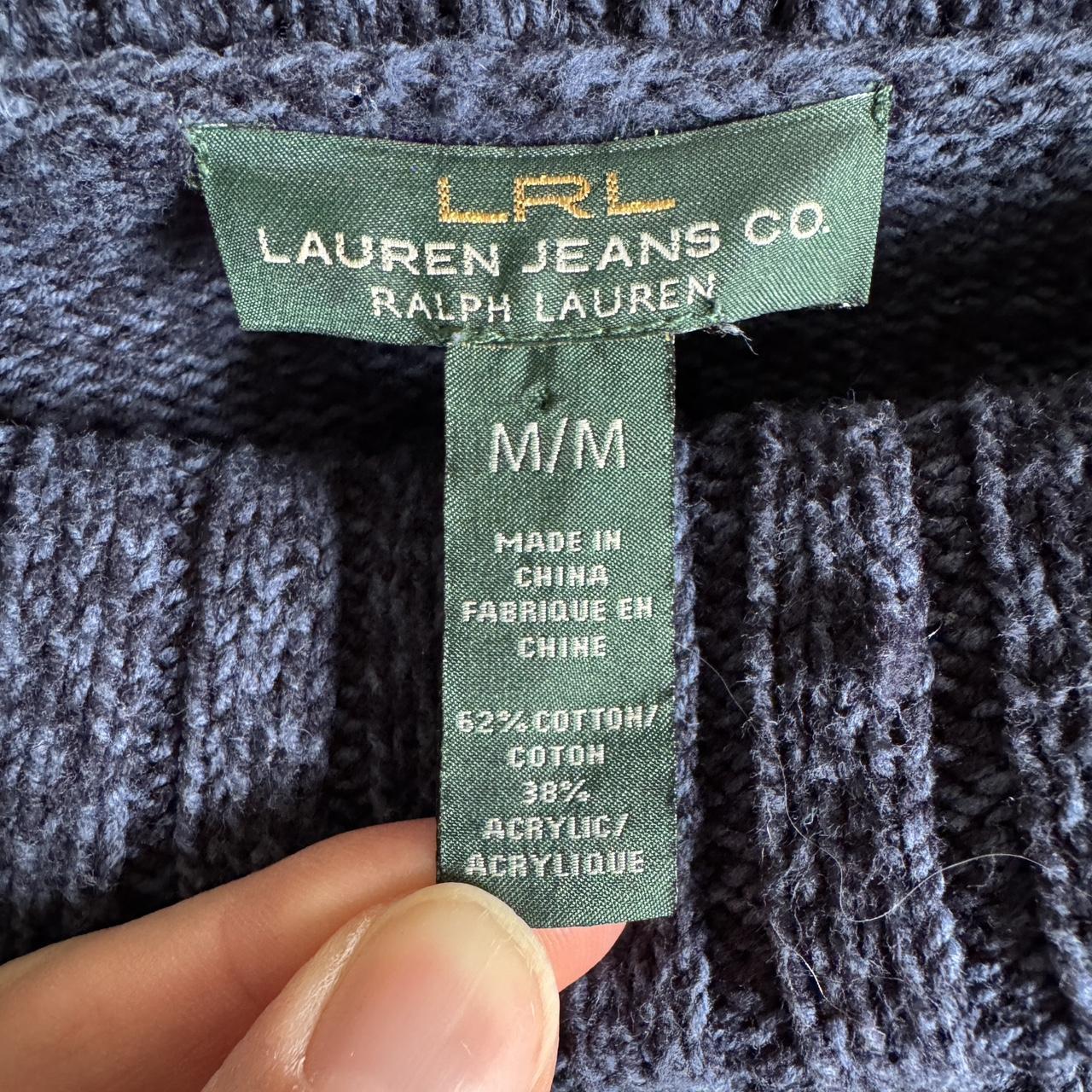 Navy off the shoulder knit sweater (M)