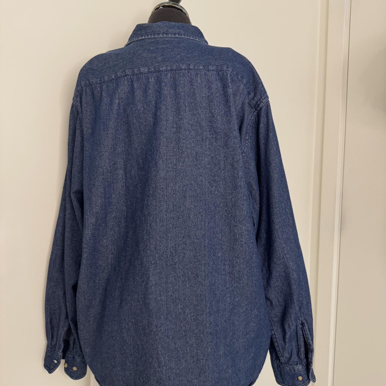 Wrangler blue denim button up shirt (L)