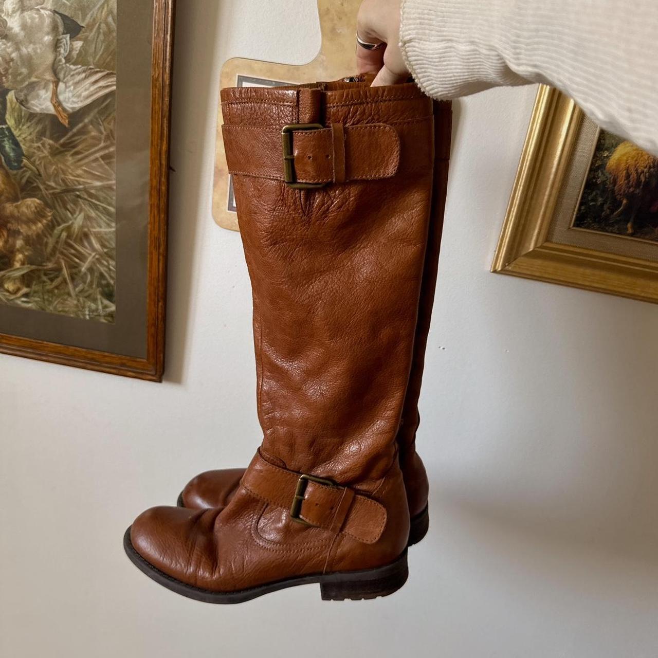 Slouchy leather buckle boots (8)