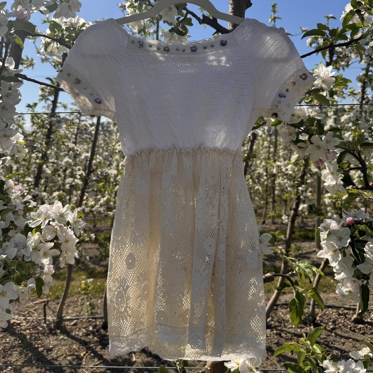 Boho crochet babydoll top (S)