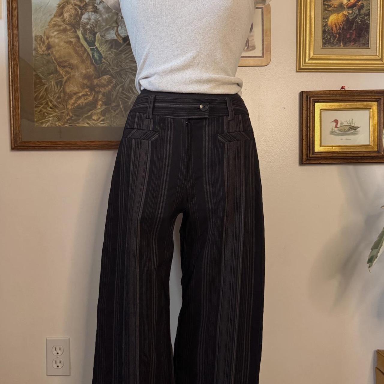Black wide leg trousers (S)