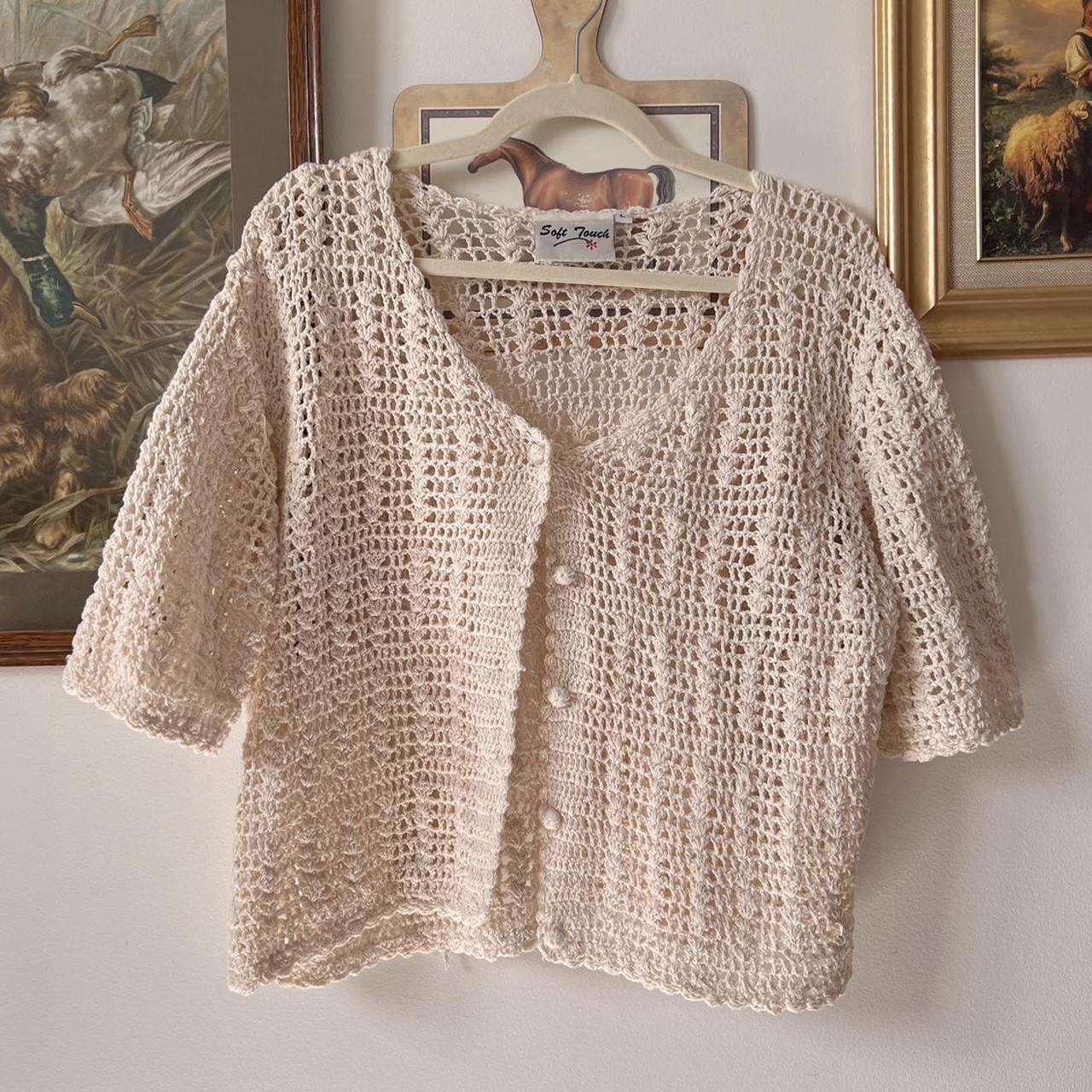 Vintage crochet cardigan (L)