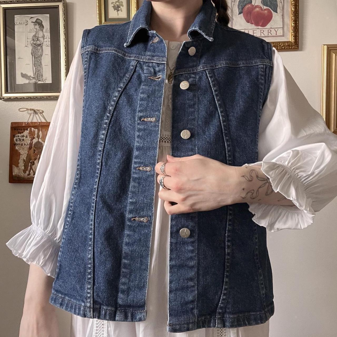 90s cowgirl denim vest (M)