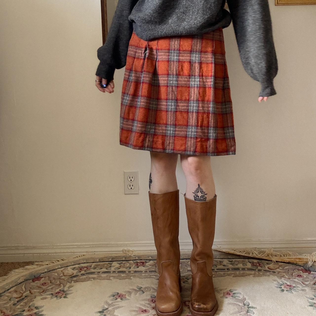 Pendleton plaid wool skirt (30")