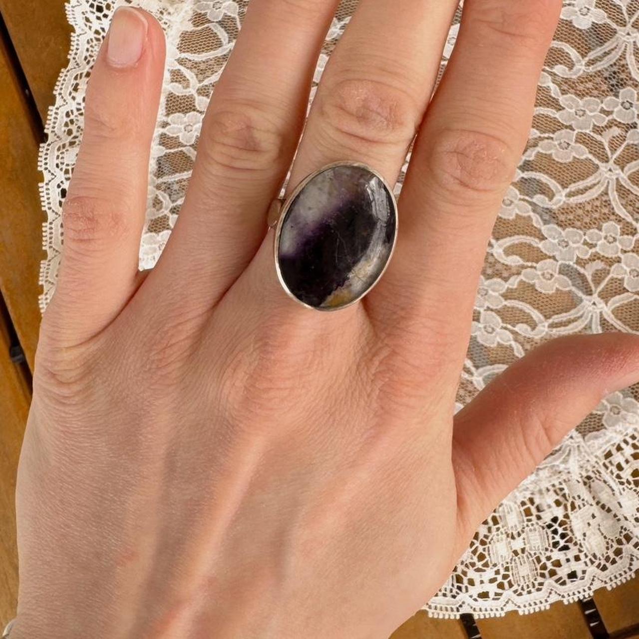Chunky amethyst ring