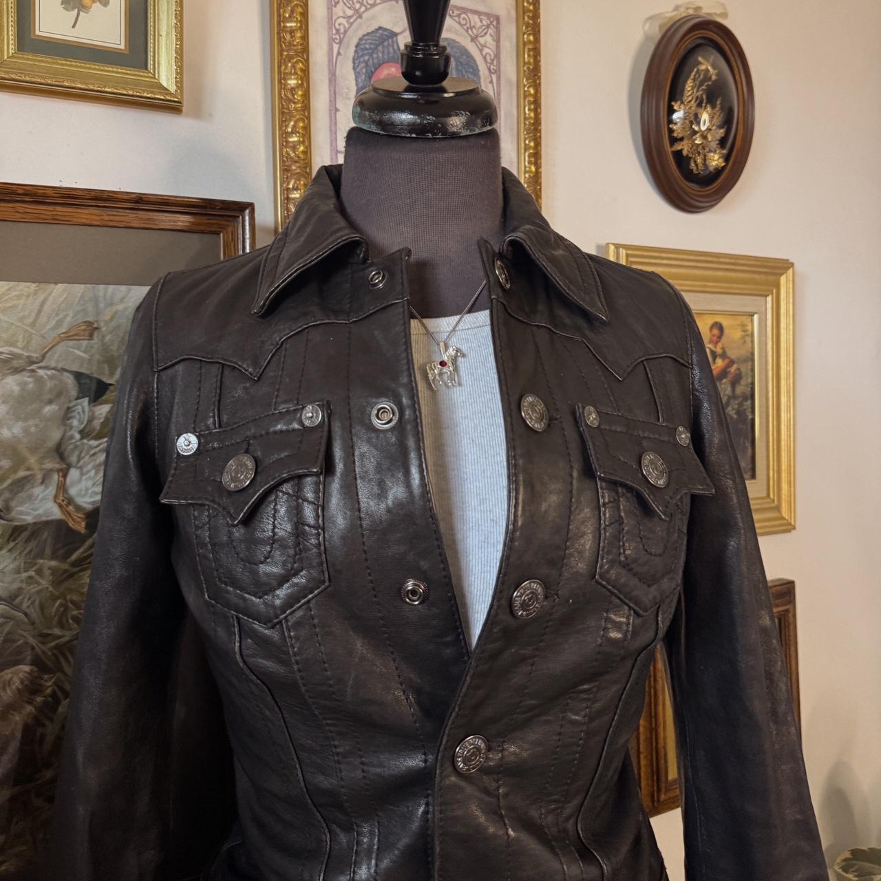 Black lambskin leather jacket (XS)