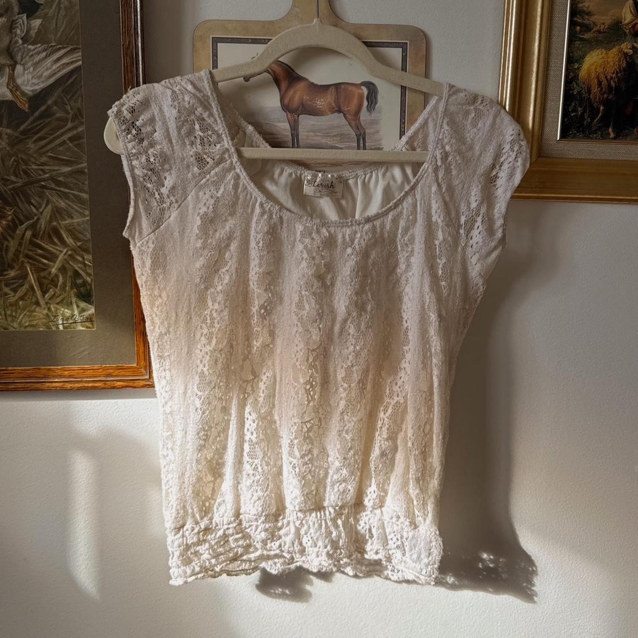 Cream lace fairy top (M)