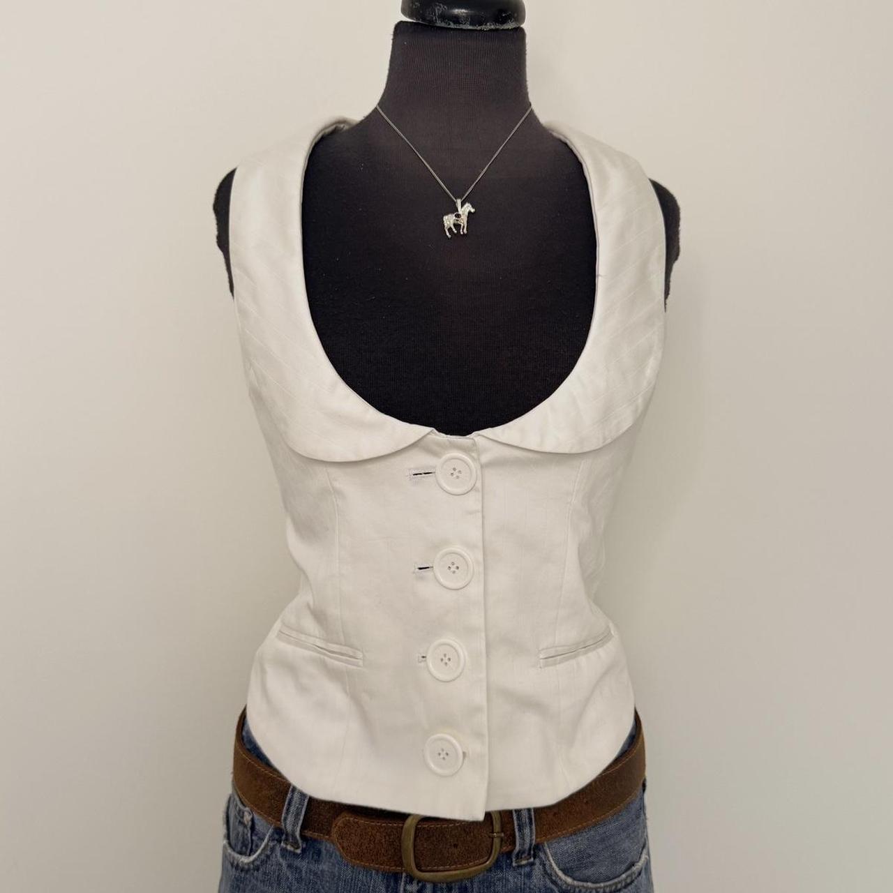 White y2k vest top (S)