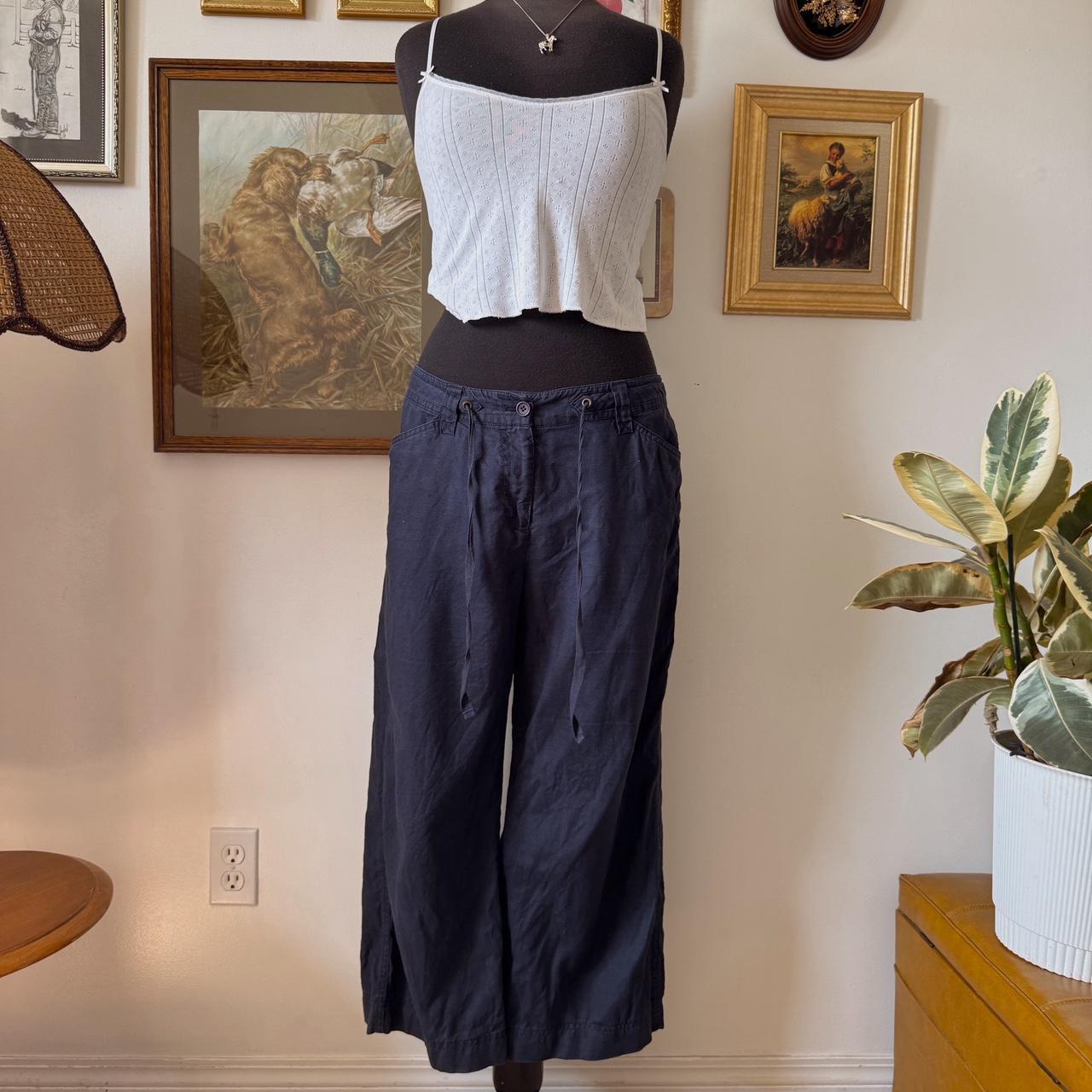 Breezy linen capri pants (M)
