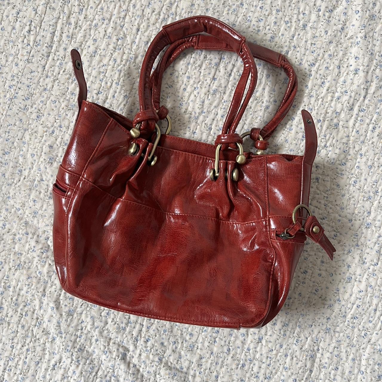 Cherry red slouchy bag