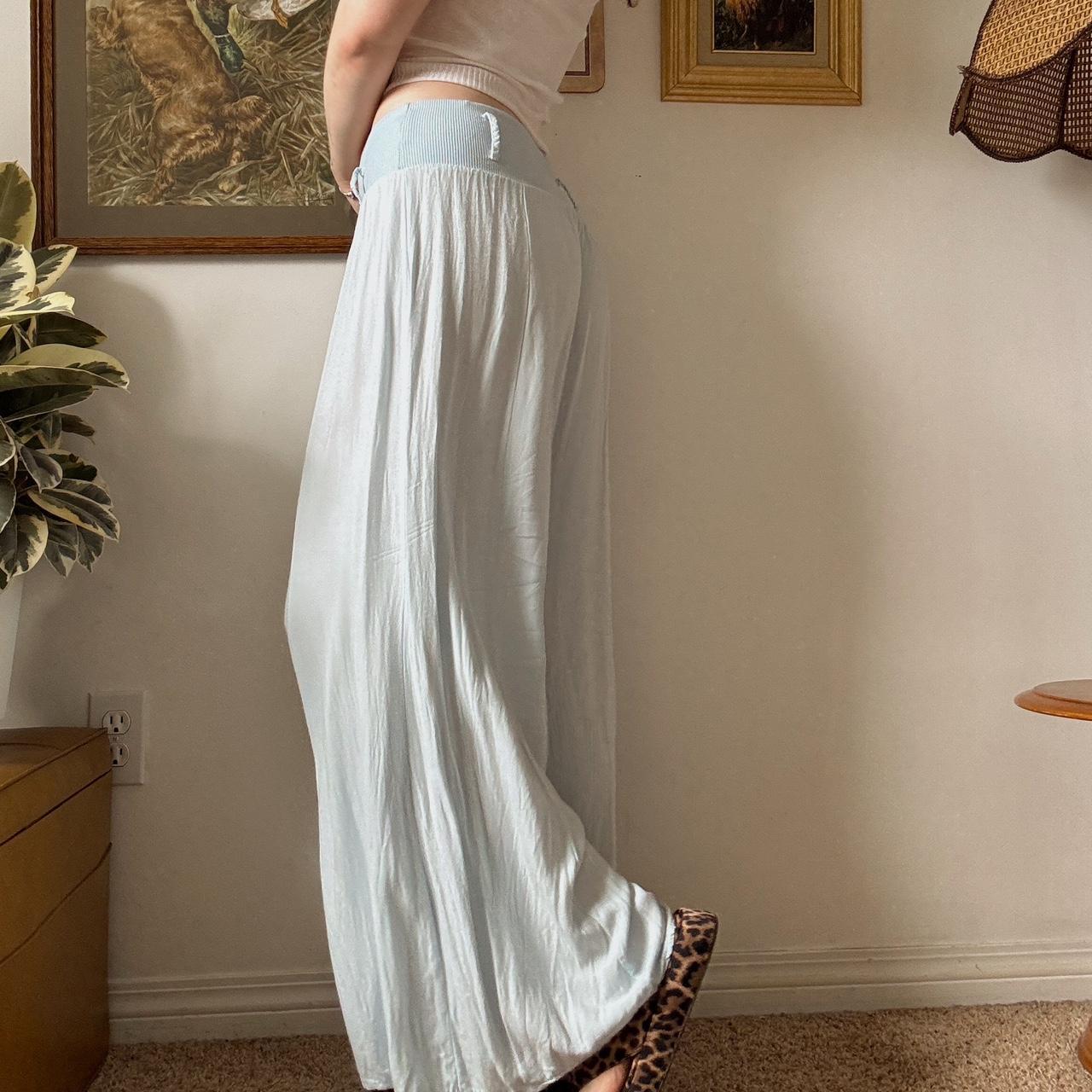 Light blue wide leg pants