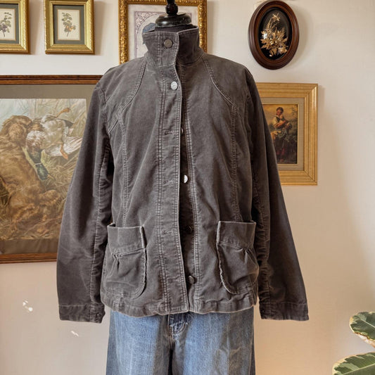 Funnel neck corduroy jacket (L)