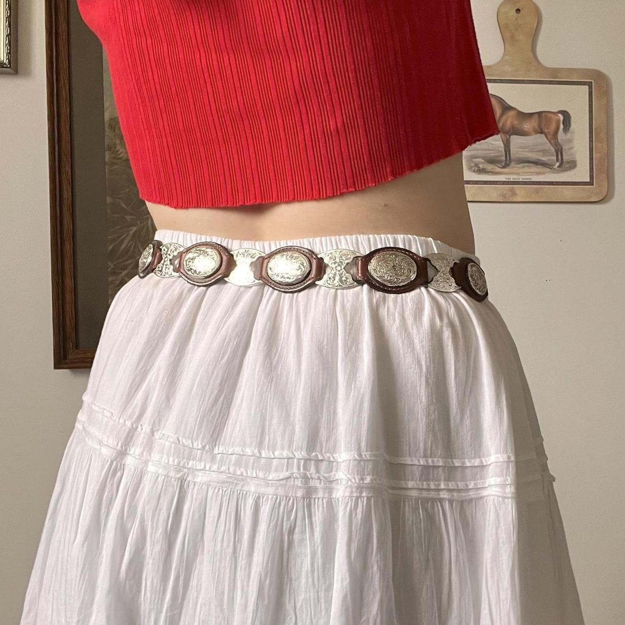 Leather concho belt