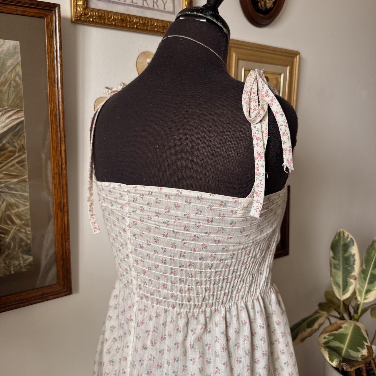 Vintage 70s babydoll ruffle mini dress (XS)