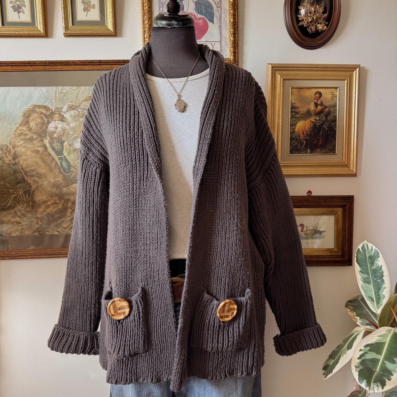 Cozy knit slouch cardigan (L)