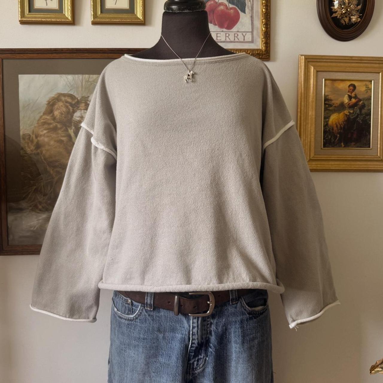 Soft grey coastal sweater (M)