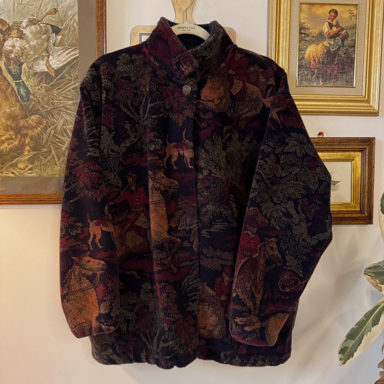 Tapestry print fleece jacket (M)