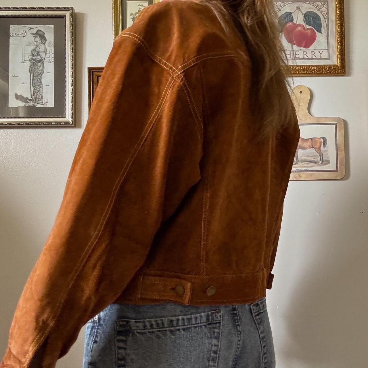 Suede leather bomber jacket (S)