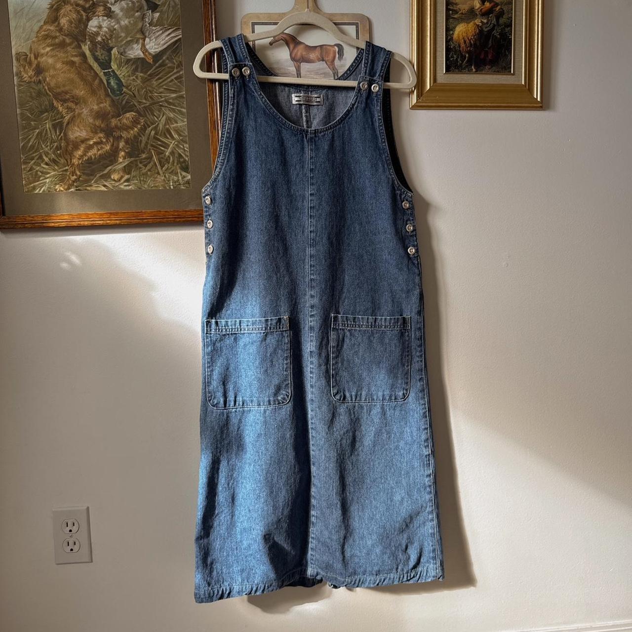 90s denim midi dress (S)