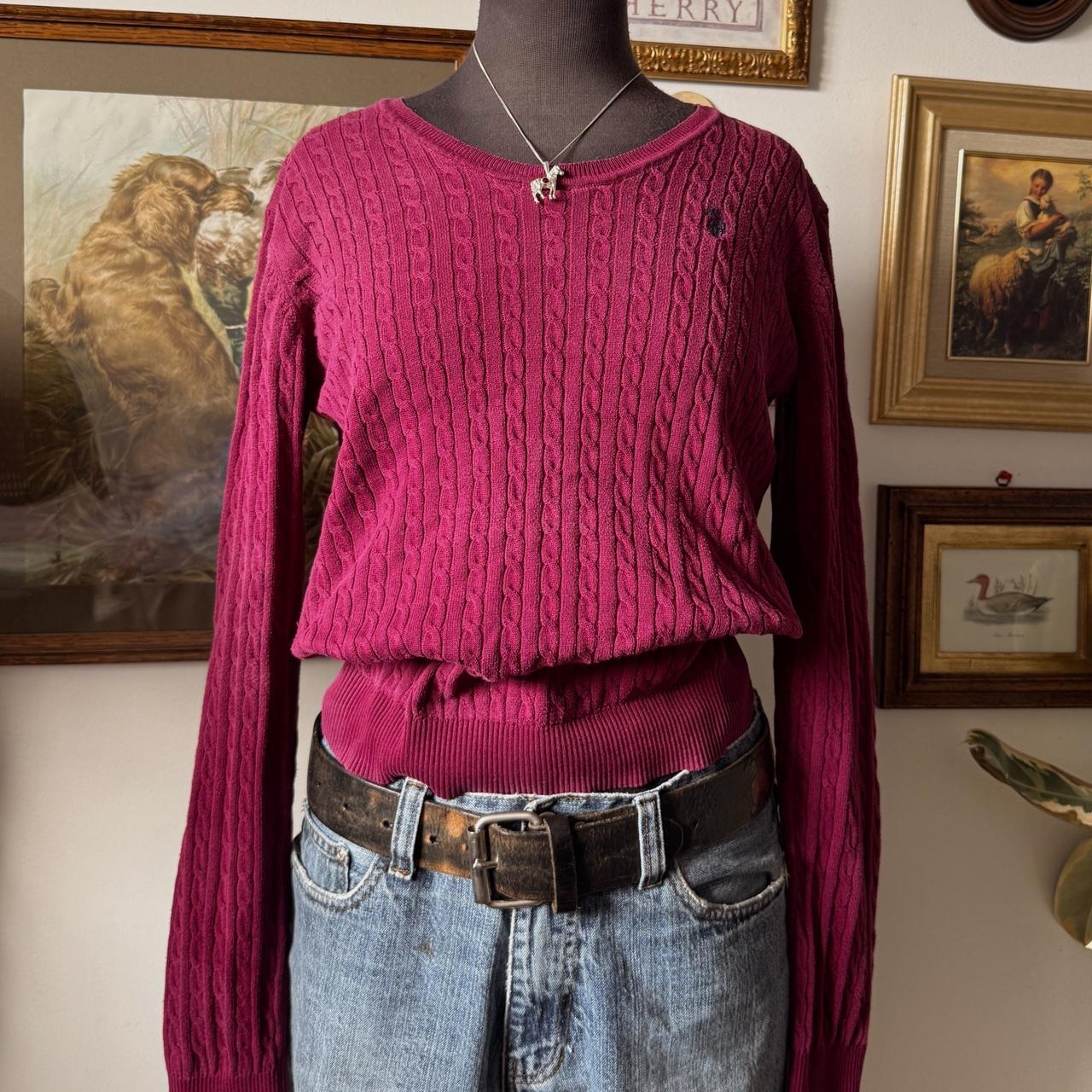 Rose magenta cable knit (M/L)