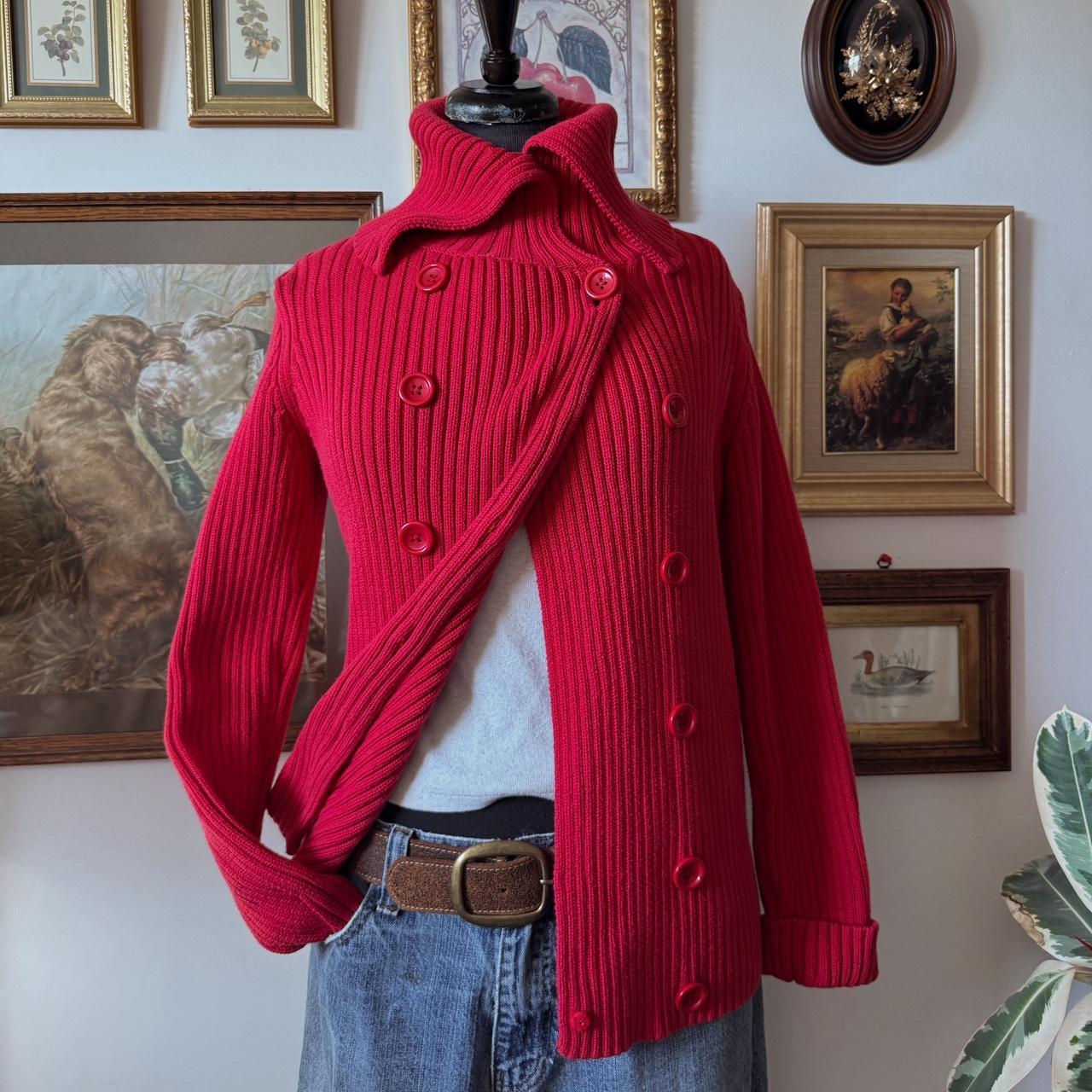 Y2K ribbed knit sweater (M)